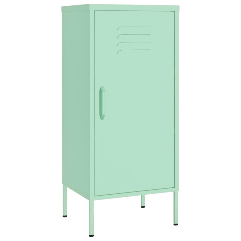 Mint Green Steel Storage Cabinet 16.7x13.8x40