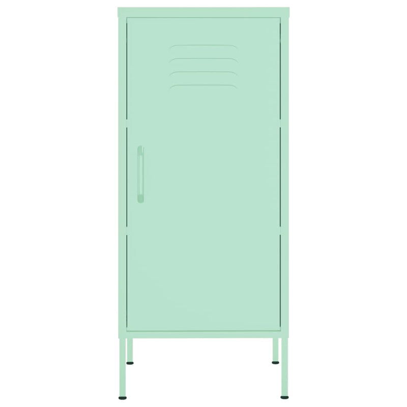 Mint Green Steel Storage Cabinet 16.7x13.8x40