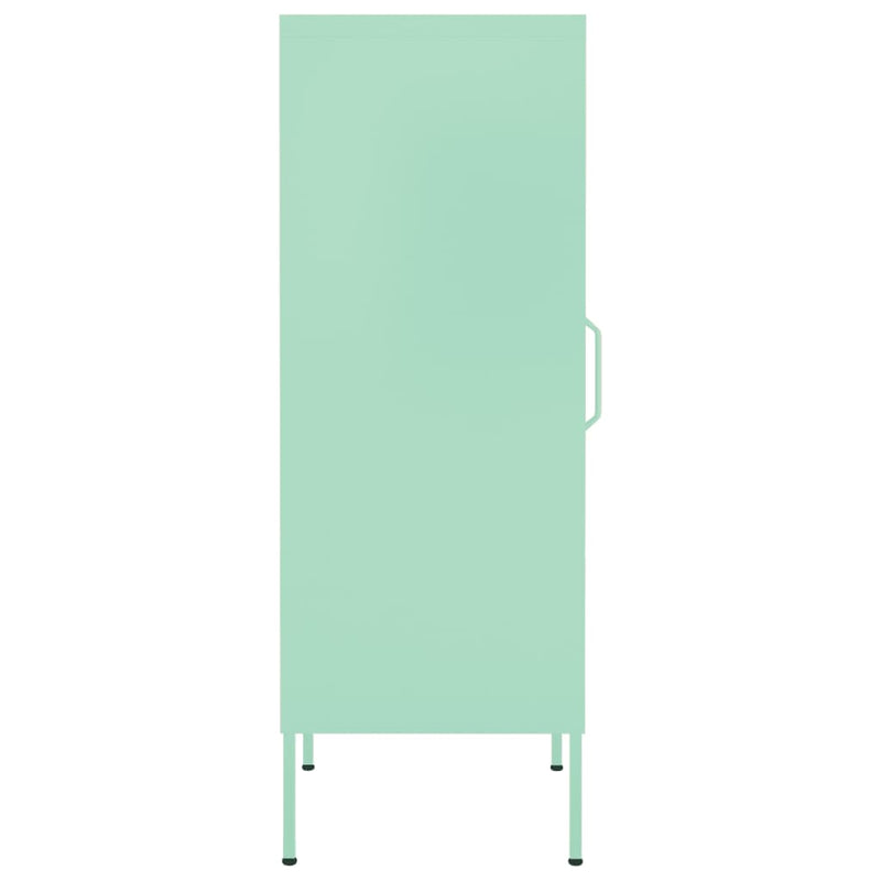 Mint Green Steel Storage Cabinet 16.7x13.8x40