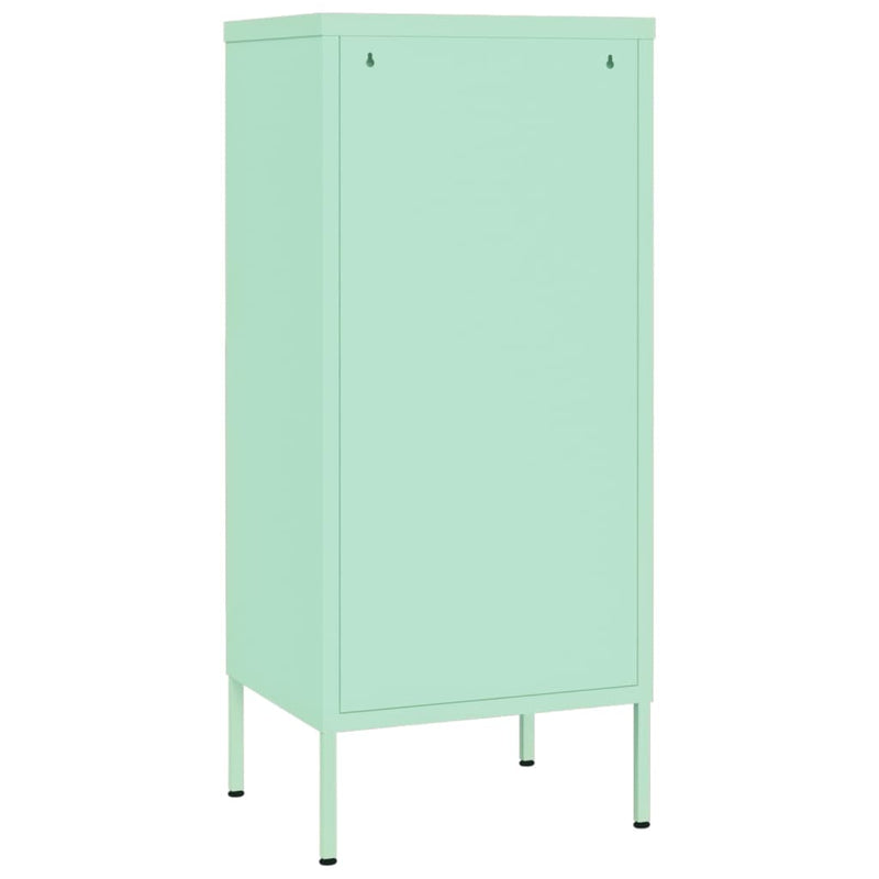 Mint Green Steel Storage Cabinet 16.7x13.8x40