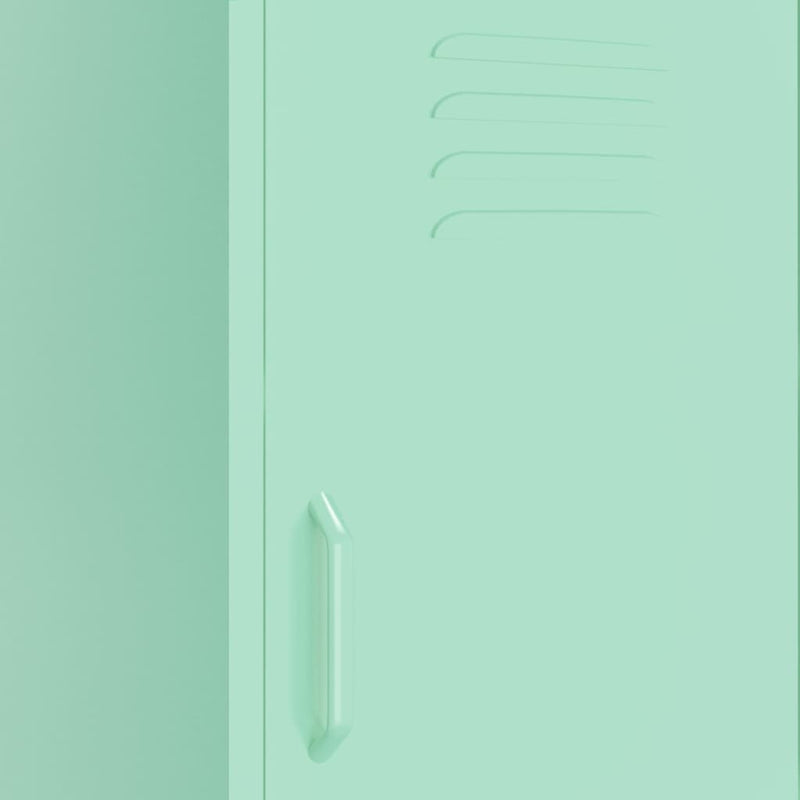 Mint Green Steel Storage Cabinet 16.7x13.8x40