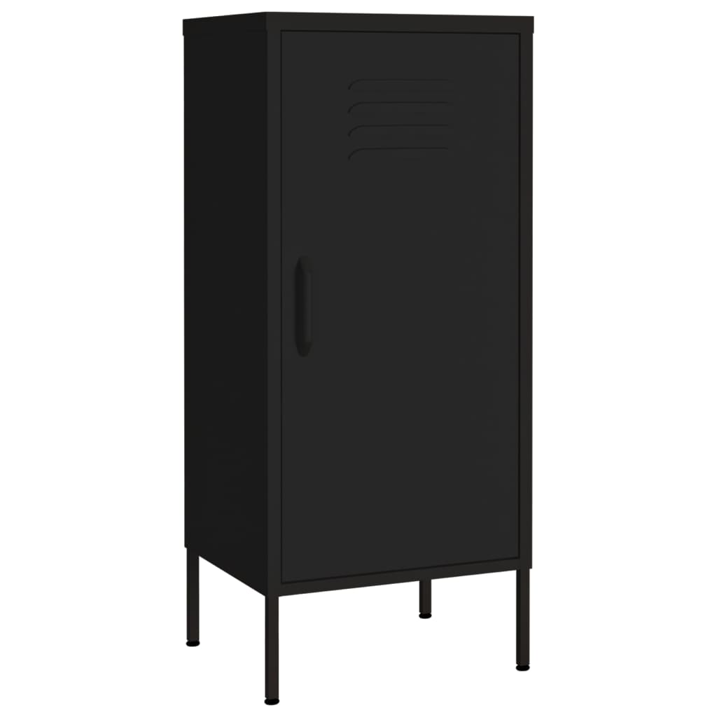 Black Storage Cabinet 16.7x13.8x40 Steel