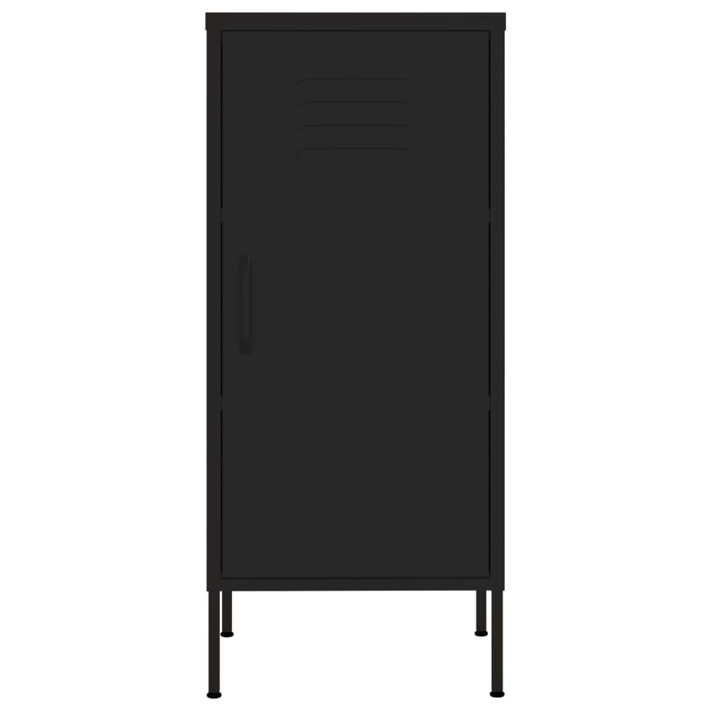 Black Storage Cabinet 16.7x13.8x40 Steel