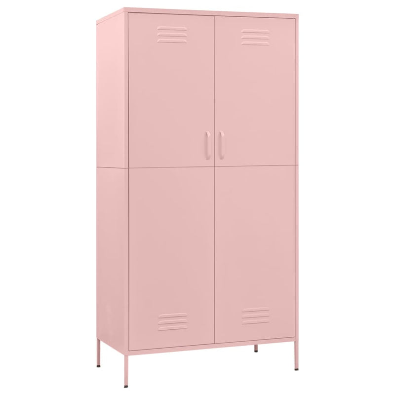 Wardrobe Pink 35.4x19.7x70.9 Steel