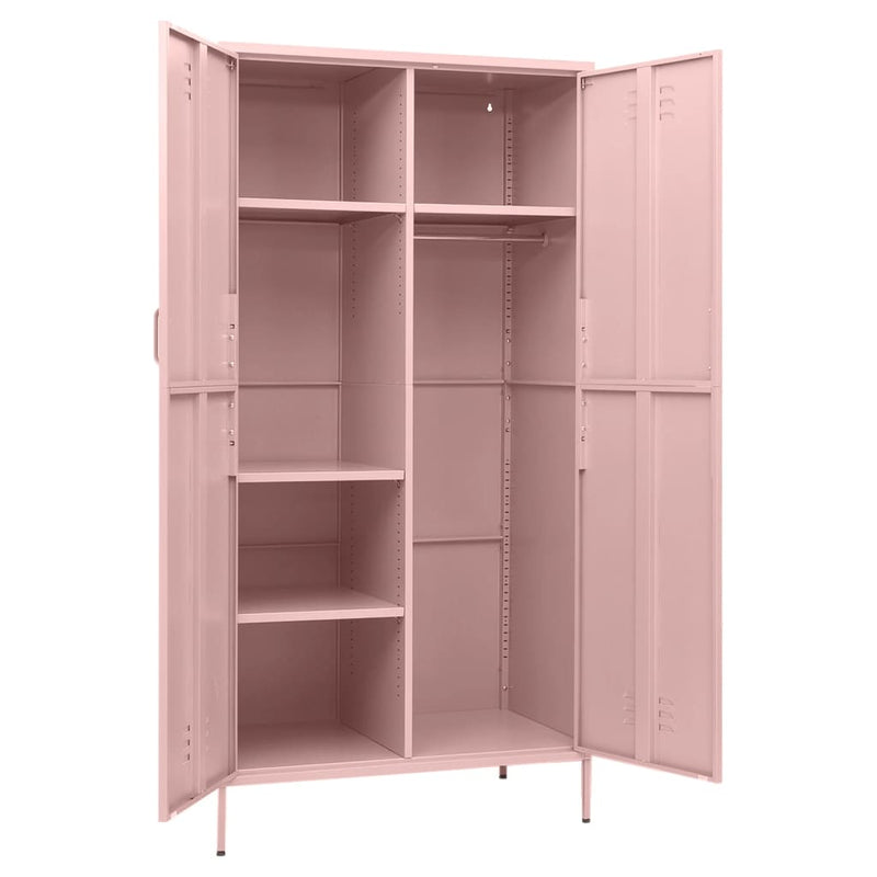 Wardrobe Pink 35.4x19.7x70.9 Steel