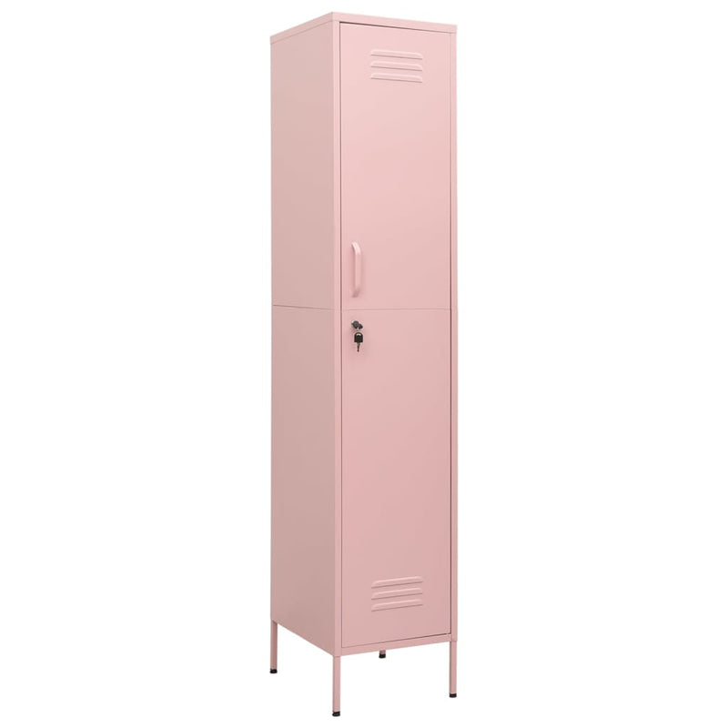 Pink Storage Locker Cabinet 13.8x18.1x70.9 Steel