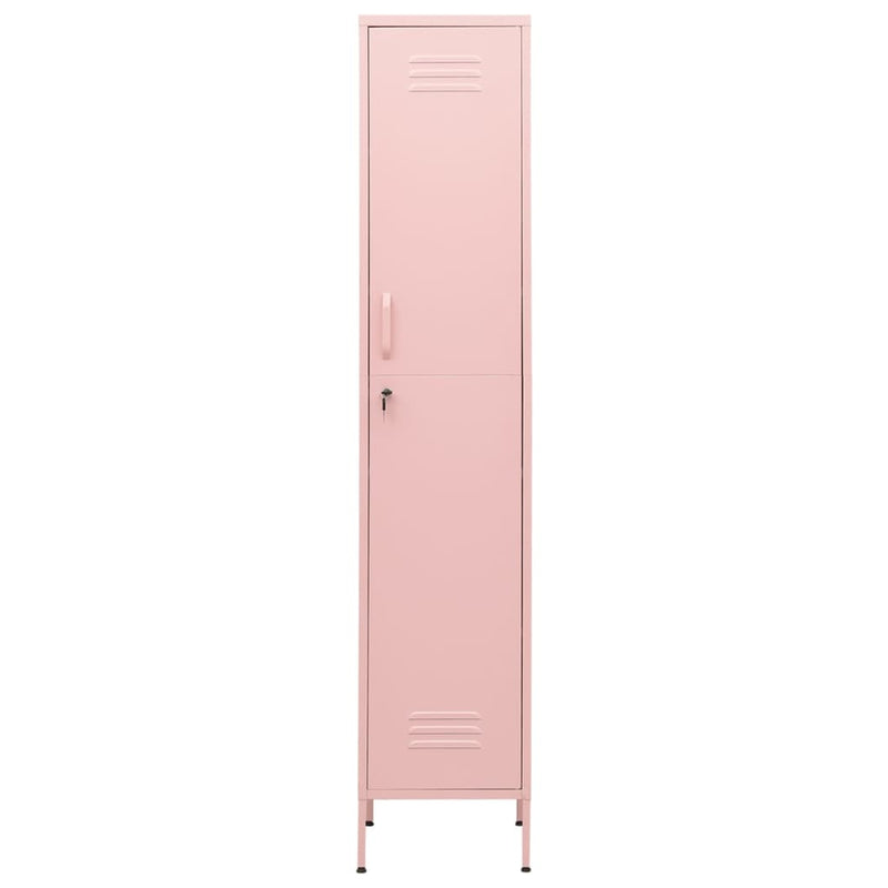 Pink Storage Locker Cabinet 13.8x18.1x70.9 Steel