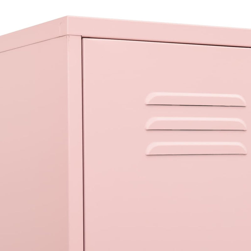 Pink Storage Locker Cabinet 13.8x18.1x70.9 Steel