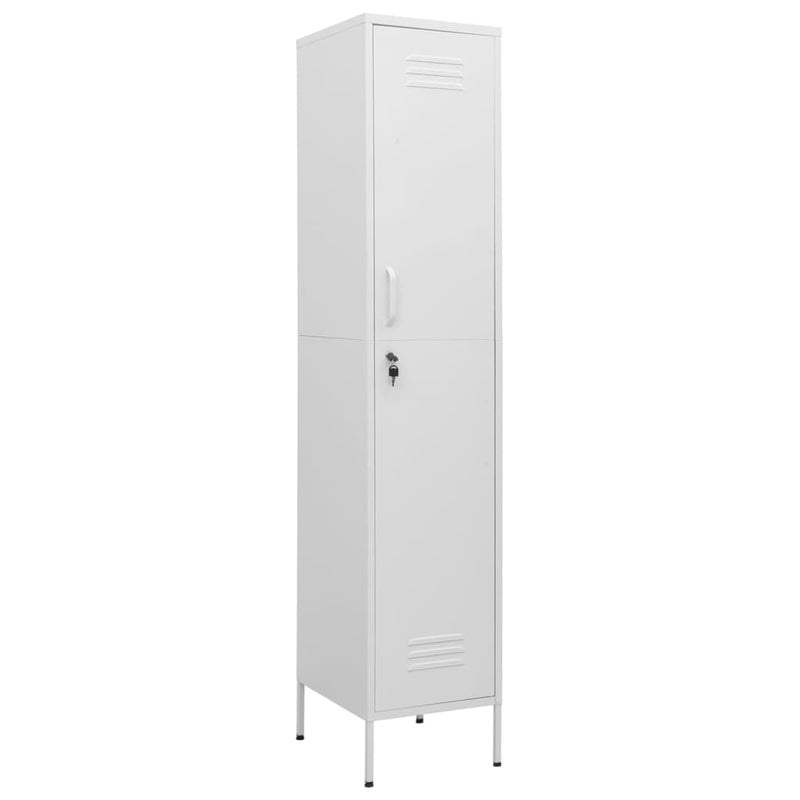 White Steel Locker Cabinet 13.8x18.1x70.9