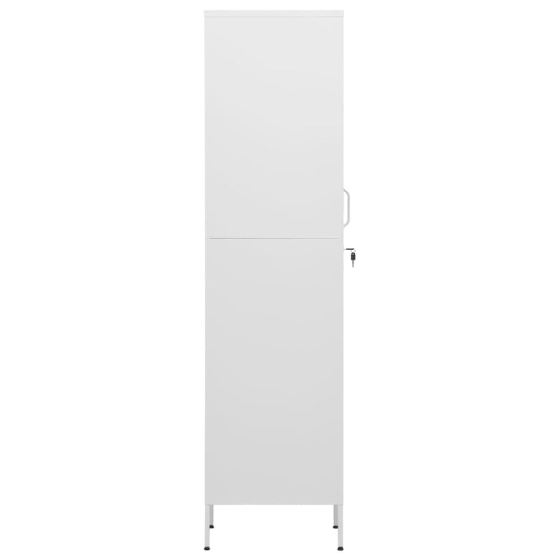 White Steel Locker Cabinet 13.8x18.1x70.9