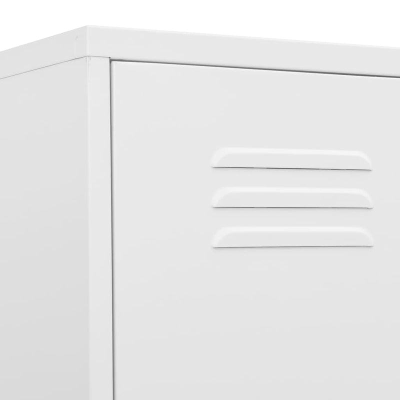 White Steel Locker Cabinet 13.8x18.1x70.9