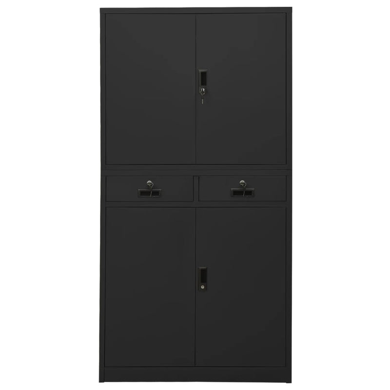 Office Cabinet Anthracite 35.4x15.7x70.9 Steel