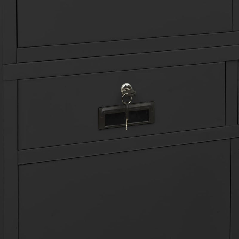 Office Cabinet Anthracite 35.4x15.7x70.9 Steel