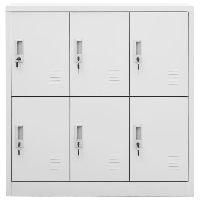 Light Gray Storage Locker Cabinet 35.4x17.7x36.4 Steel