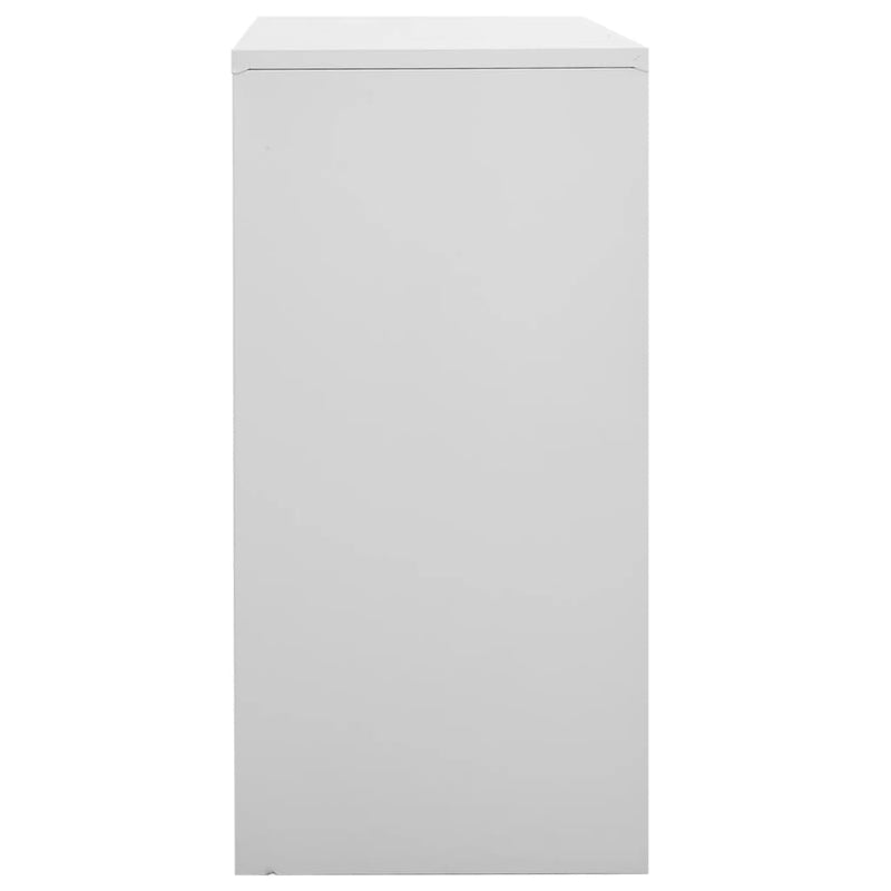 Light Gray Storage Locker Cabinet 35.4x17.7x36.4 Steel