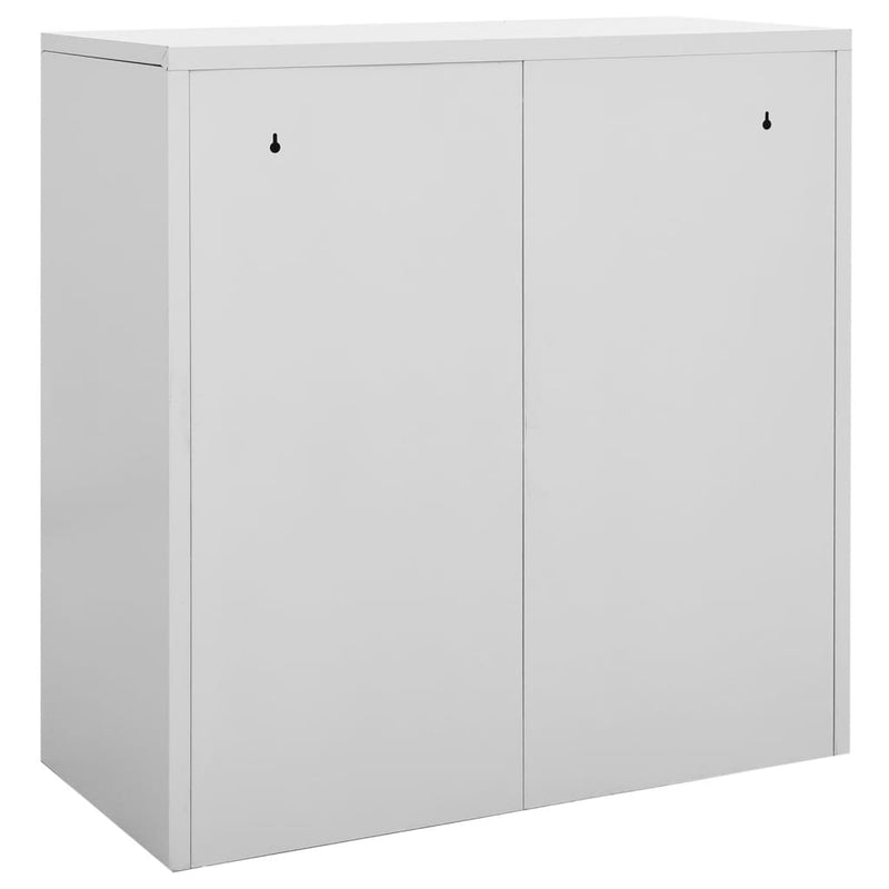 Light Gray Storage Locker Cabinet 35.4x17.7x36.4 Steel