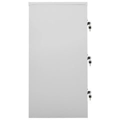 35.4x17.7x36.4 Locker Cabinet in Light Gray Steel