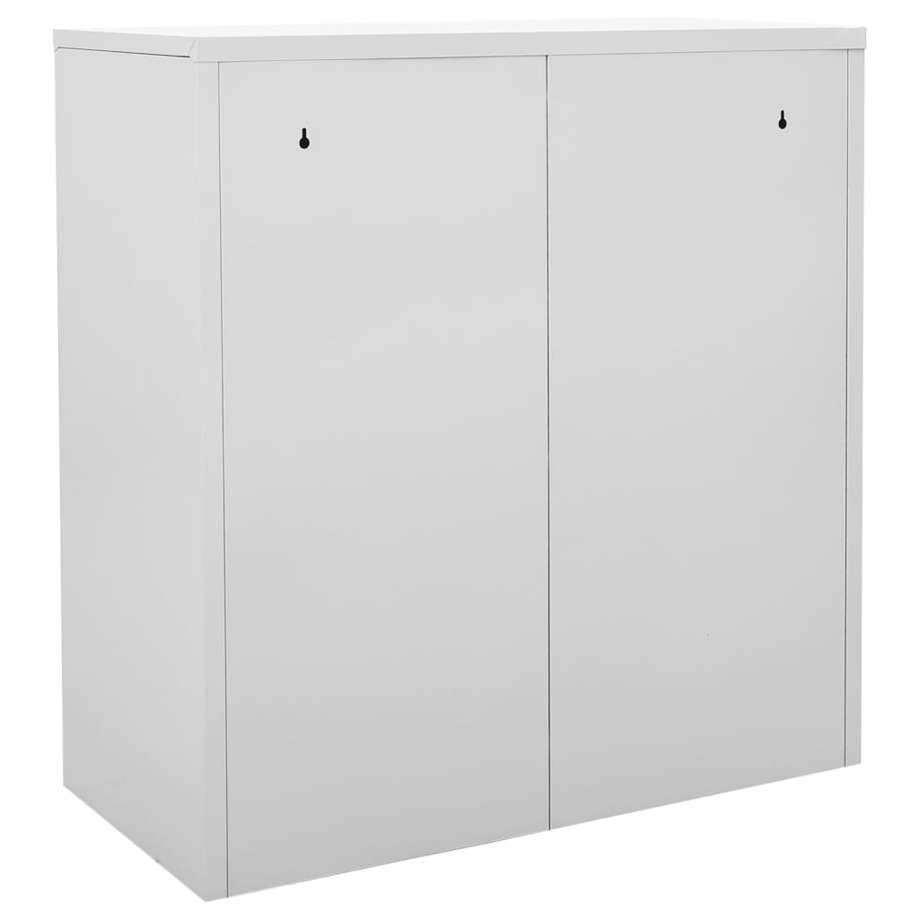 35.4x17.7x36.4 Locker Cabinet in Light Gray Steel