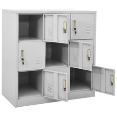 35.4x17.7x36.4 Locker Cabinet in Light Gray Steel