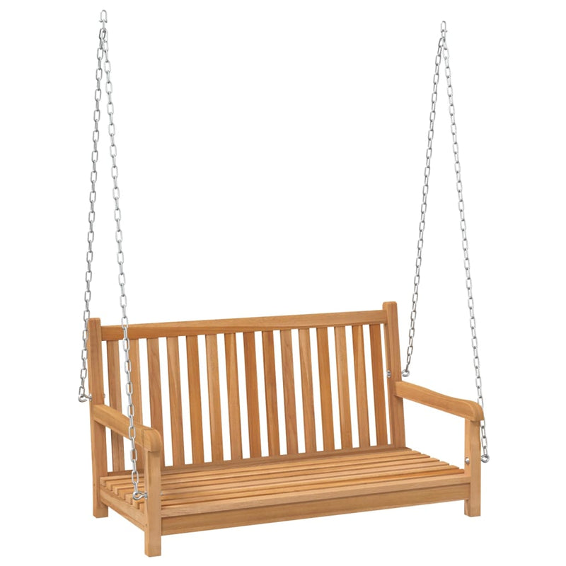 Solid Teak Wood Swing Bench 44.9x23.6x25.2