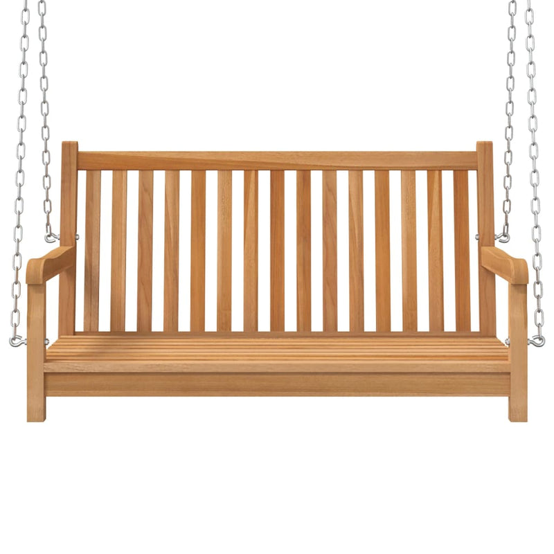 Solid Teak Wood Swing Bench 44.9x23.6x25.2