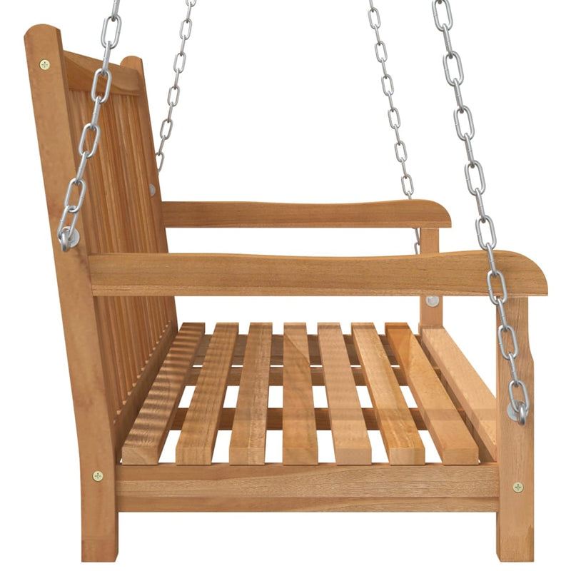 Solid Teak Wood Swing Bench 44.9x23.6x25.2