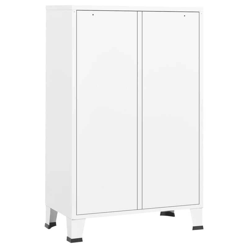 White Industrial Wardrobe Steel 26.4x13.8x42.1 inches