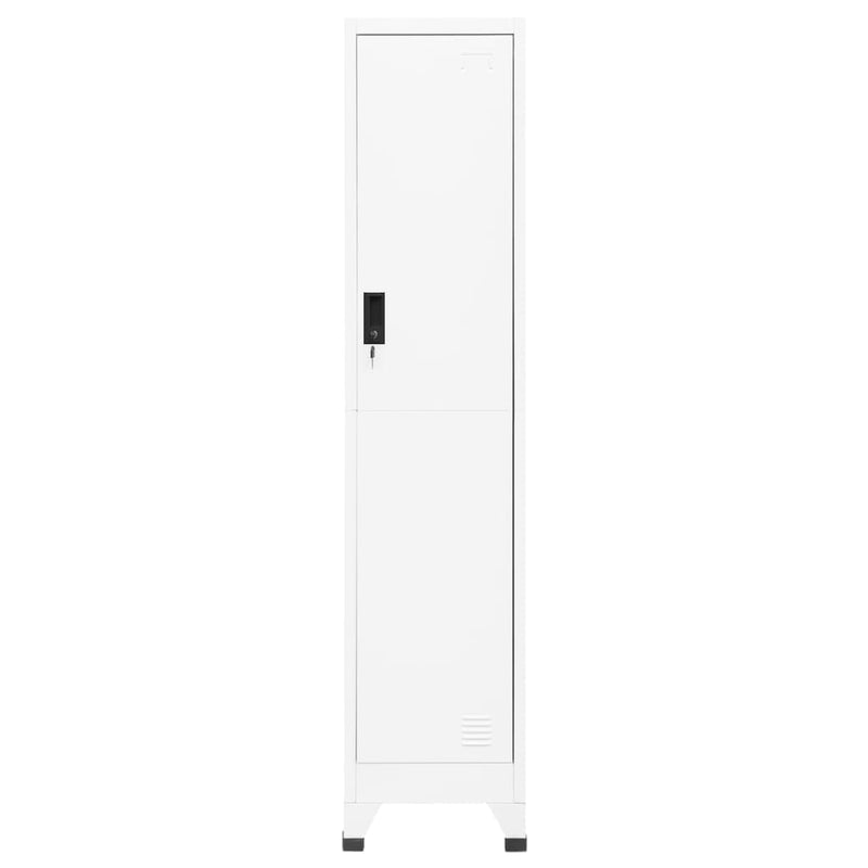 White Steel Locker Cabinet 15x17.7x70.9