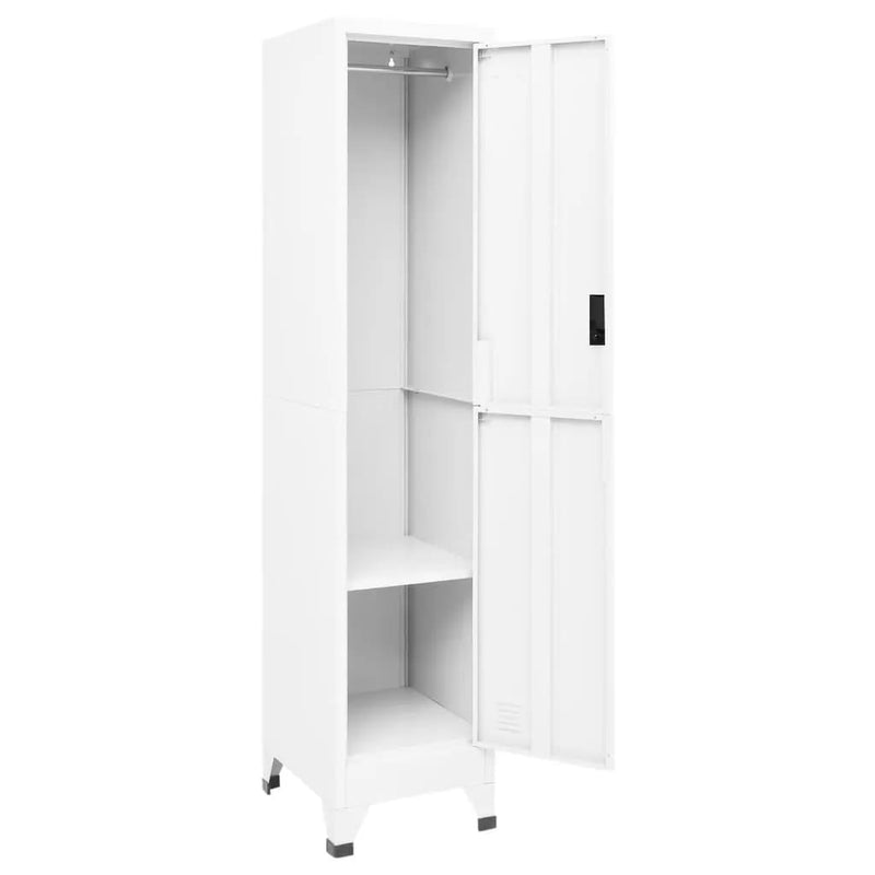 White Steel Locker Cabinet 15x17.7x70.9