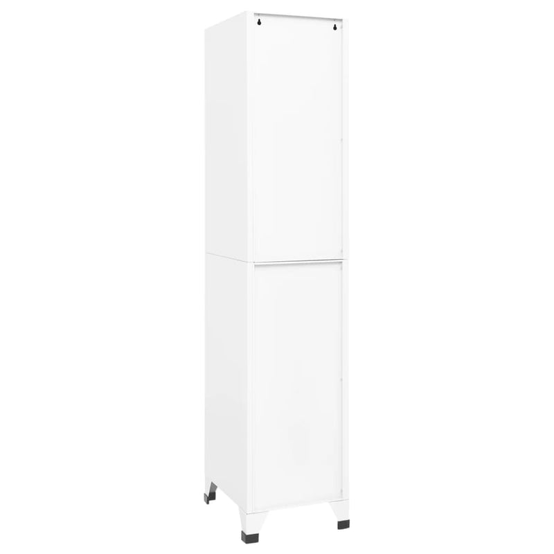 White Steel Locker Cabinet 15x17.7x70.9