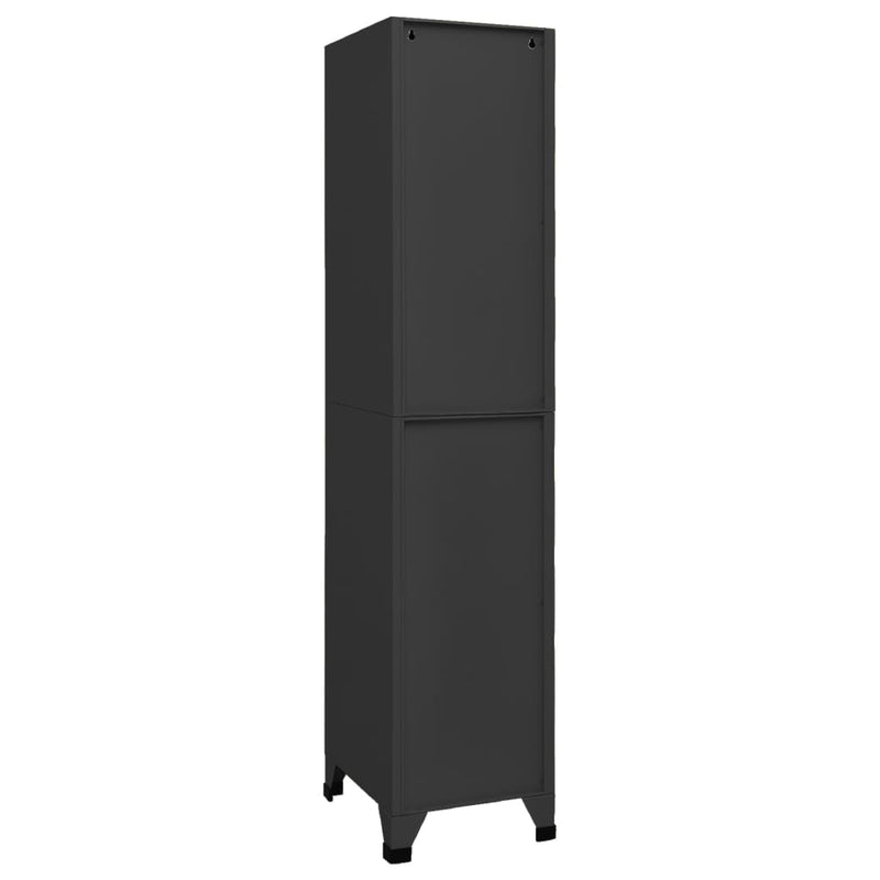 Locker Cabinet Anthracite 15x17.7x70.9 Steel