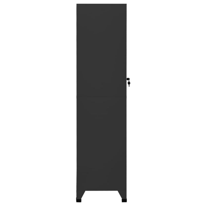 Locker Cabinet Anthracite 15x17.7x70.9 Steel