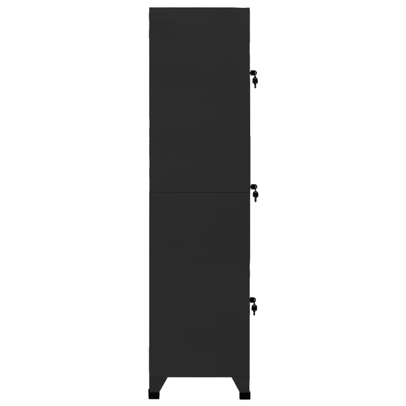 Locker Cabinet Black 15x17.7x70.9 Steel