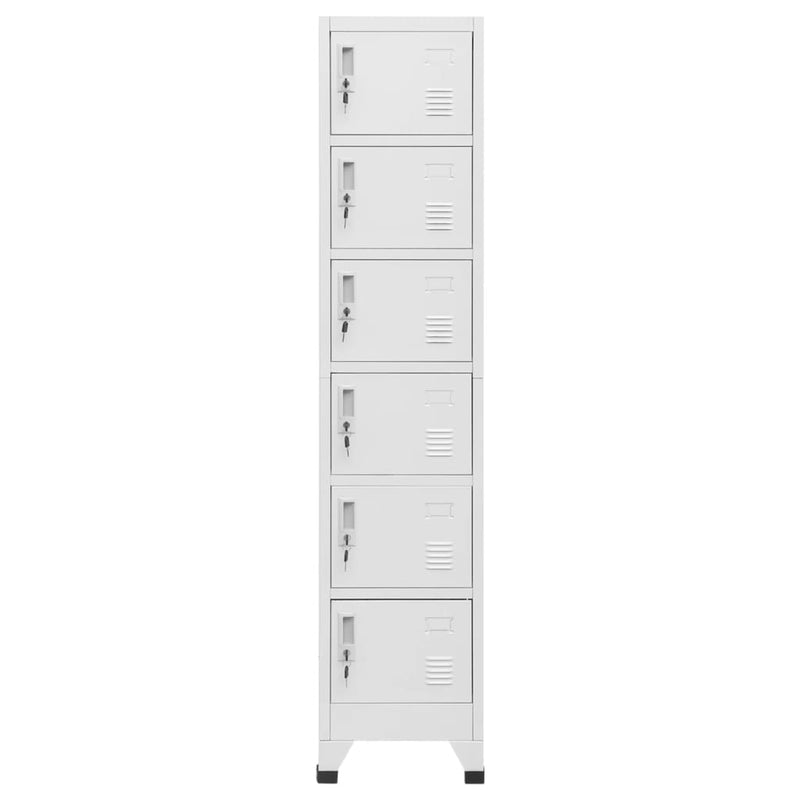 15x15.7x70.9 Locker Cabinet in Light Gray Steel