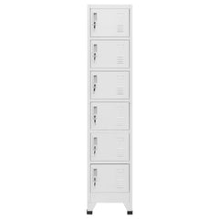 15x15.7x70.9 Locker Cabinet in Light Gray Steel