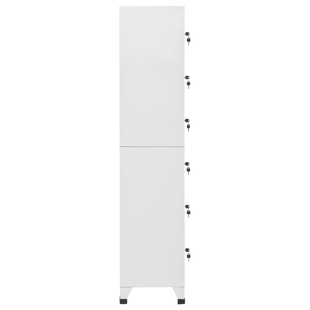 15x15.7x70.9 Locker Cabinet in Light Gray Steel