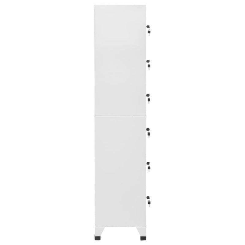 15x15.7x70.9 Locker Cabinet in Light Gray Steel