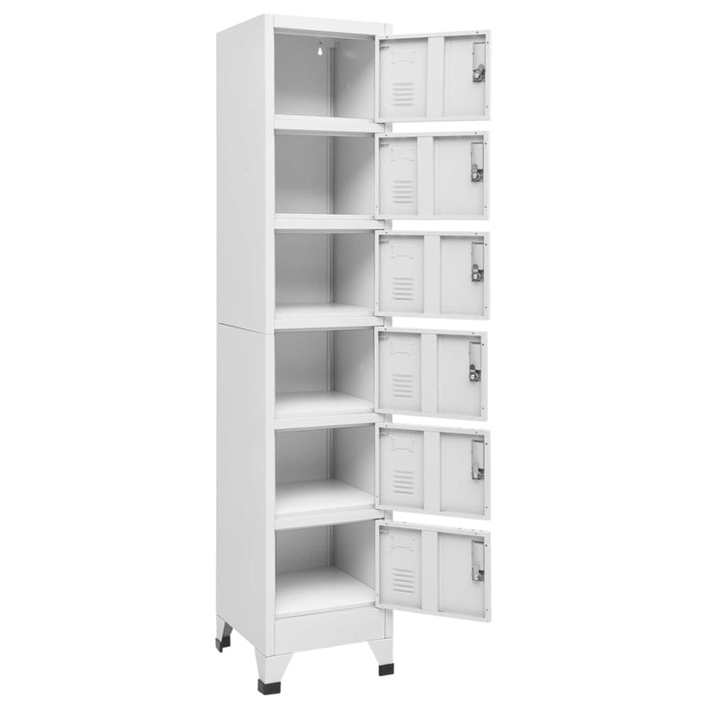 15x15.7x70.9 Locker Cabinet in Light Gray Steel