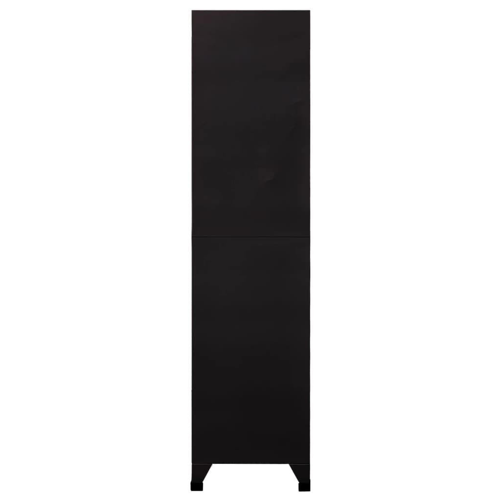 Black Steel Locker Cabinet 35.4x15.7x70.9 inches