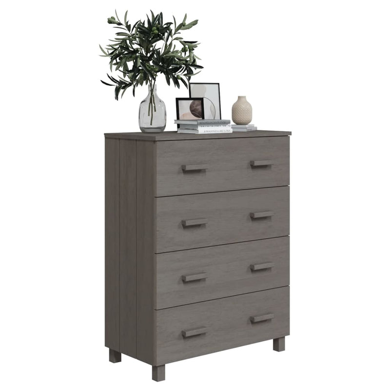 Sideboard HAMAR Light Gray 31.1x15.7x40.7 Solid Wood Pine