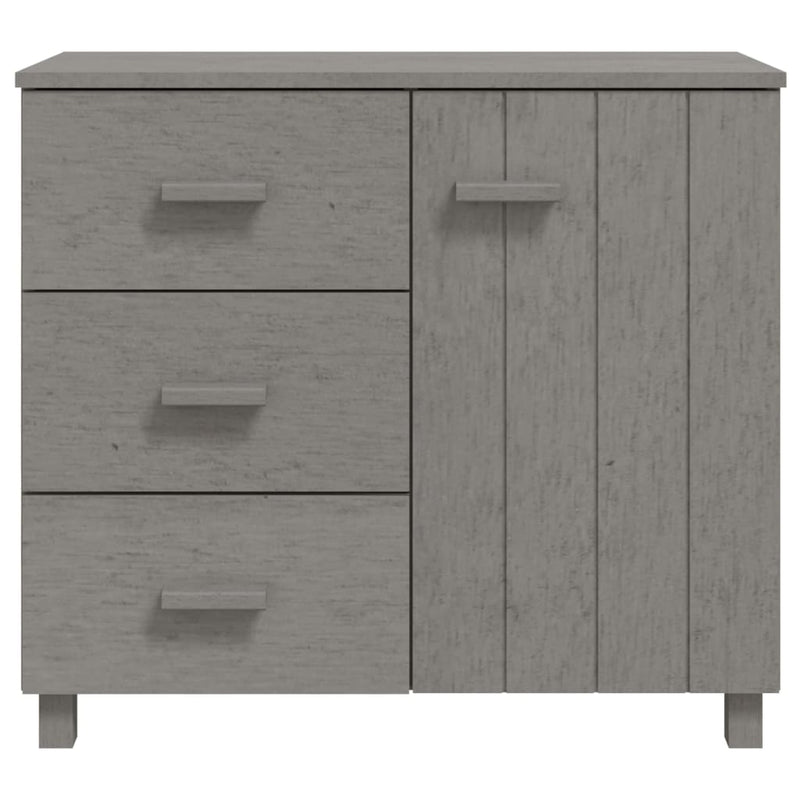 Sideboard HAMAR Light Gray 35.4x15.7x31.5 Solid Pinewood