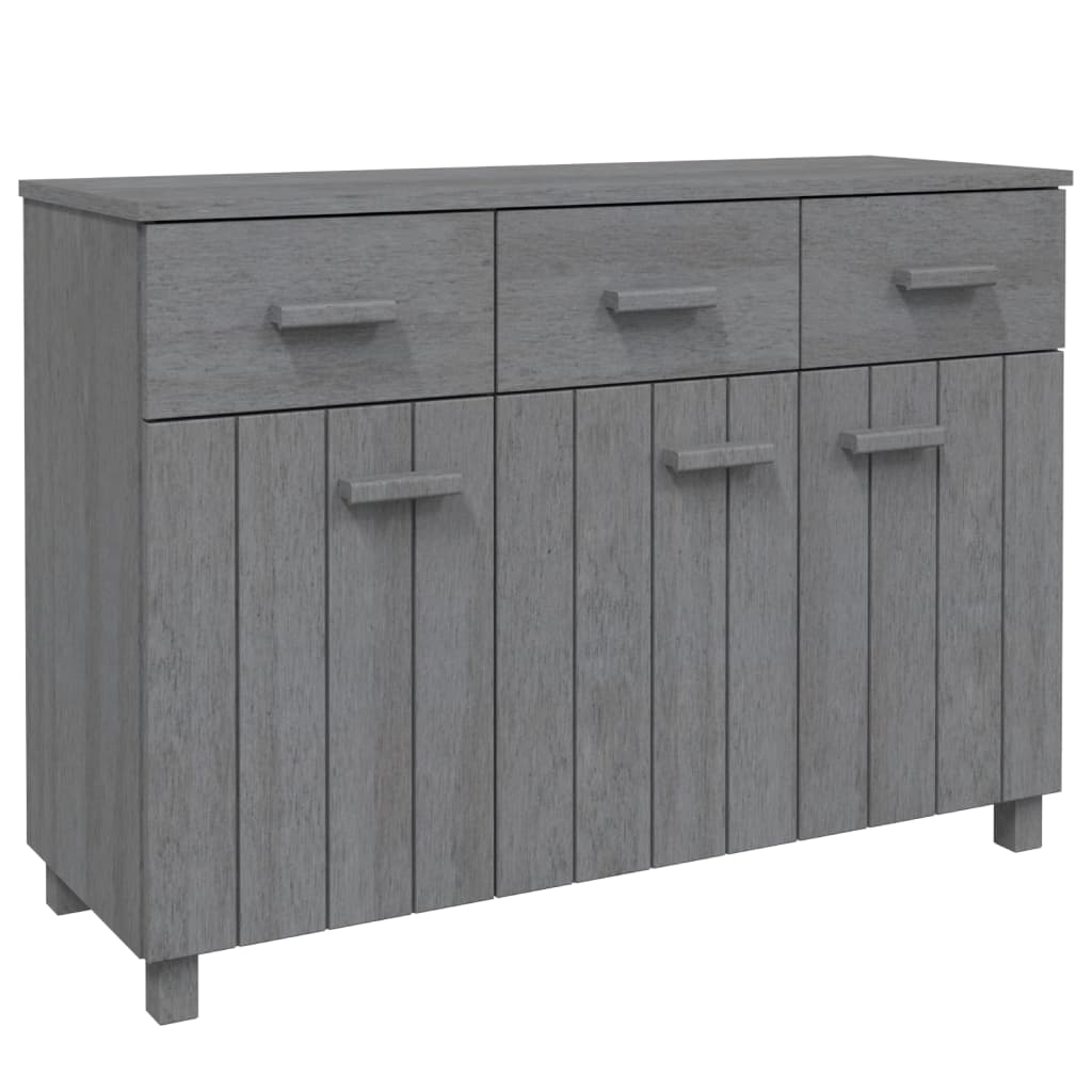 44.5x15.7x31.5 Dark Gray Sideboard HAMAR Solid Wood Pine