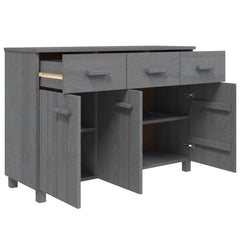 44.5x15.7x31.5 Dark Gray Sideboard HAMAR Solid Wood Pine