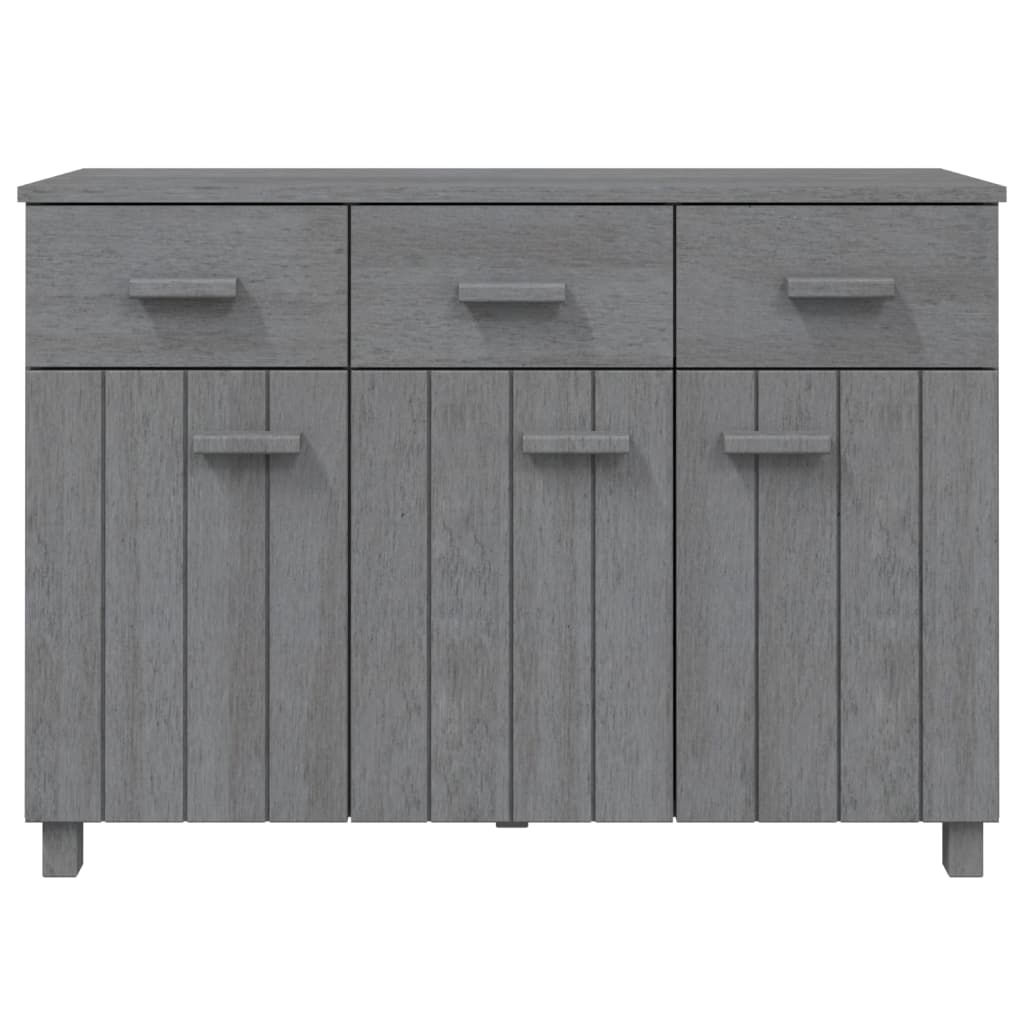 44.5x15.7x31.5 Dark Gray Sideboard HAMAR Solid Wood Pine