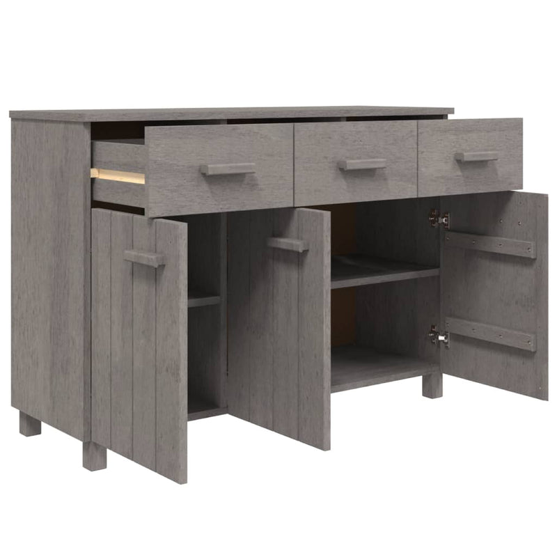 Sideboard HAMAR Light Gray 44.5x15.7x31.5 Solid Wood Pine