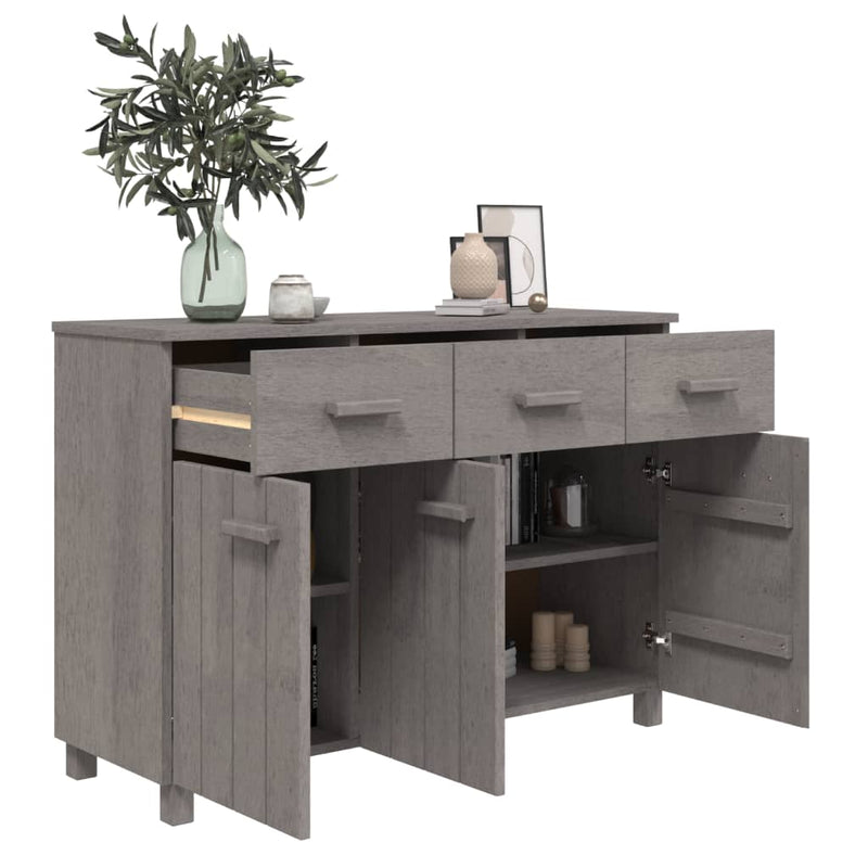 Sideboard HAMAR Light Gray 44.5x15.7x31.5 Solid Wood Pine