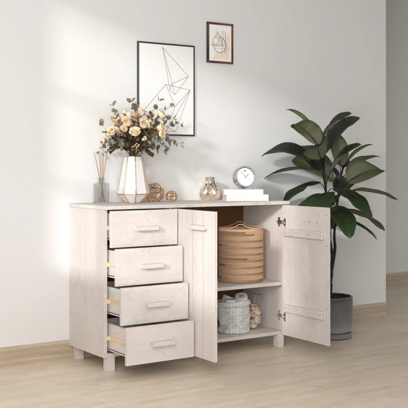 Sideboard HAMAR White 44.5x15.7x31.5 Solid Wood Pine HAMAR