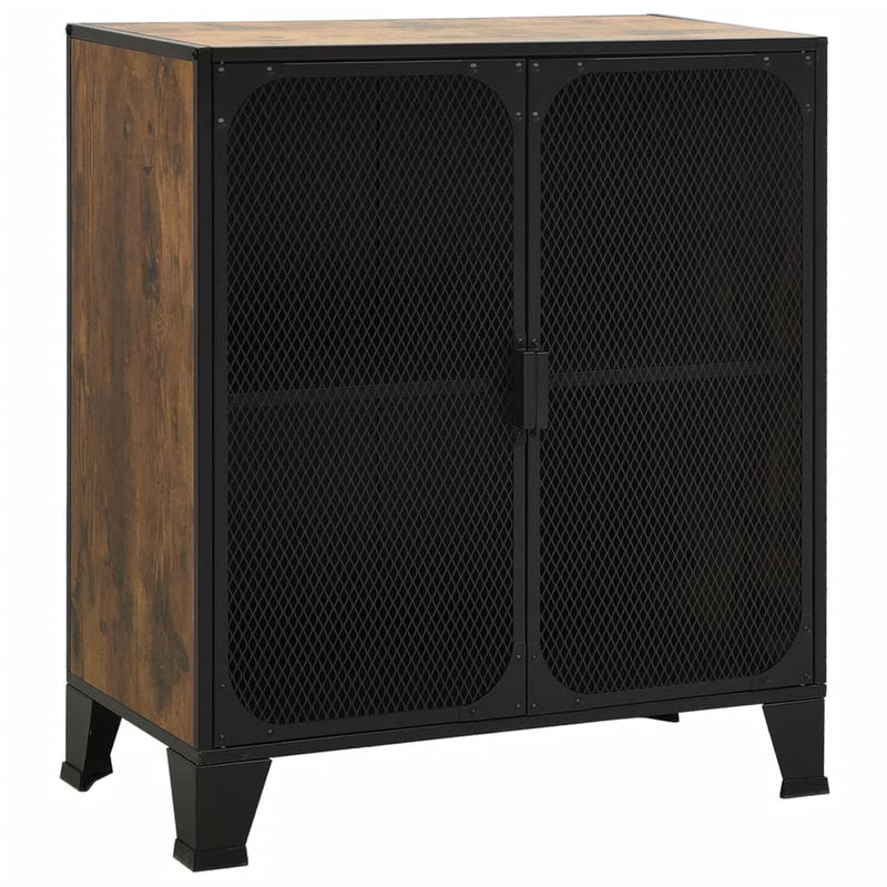 Storage Cabinets 2 pcs Rustic Brown 28.3x14.2x32.3