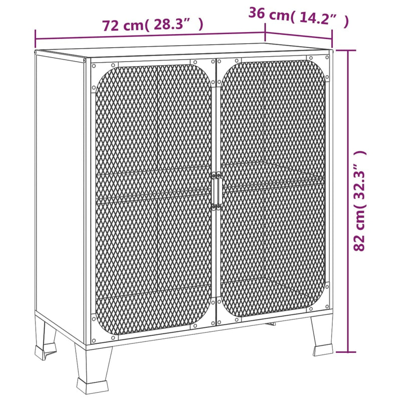 Storage Cabinets 2 pcs Rustic Brown 28.3x14.2x32.3