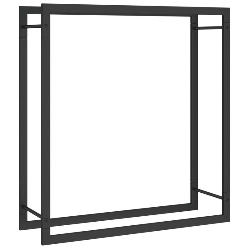 Firewood Rack Matt Black 31.5x11x33.9 Steel